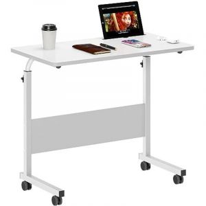 NEED Table Ordinateur Portable &agrave; roulettes Support Tablette 80 x 40cm Table Appoint pour Ordinateur Portable au Bord du Lit, du Canap&eacute;