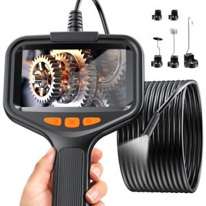 4.3" Camera Endoscopique, 1080 HD Camera Inspection Canalisation avec 8 LED R&eacute;glables,IP67 &Eacute;tanche Endoscope Industriel Cam&eacute;ra, Cam&eacute;ra Endoscopique