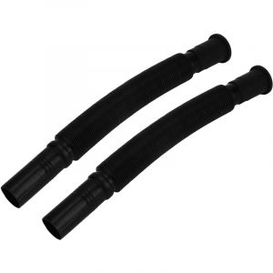 TONYSA 2 pi&egrave;ces Tuyau d'&eacute;vacuation pour lavabo Tuyau d'&eacute;vacuation pour lavabo Tuyau d'&eacute;vacuation flexible en PVC pour cuisine et salle de bain Noir