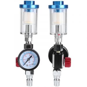 Pistolet de pulv&eacute;risation pneumatique r&eacute;gulateur de pression d'air jauge en ligne Kit de s&eacute;parateur de filtre de pi&egrave;ge &agrave; eau d'huile
