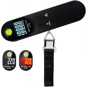 P&egrave;se-Bagages Num&eacute;rique Portable avec Crochet, P&egrave;se-Bagages avec Niveau Int&eacute;gr&eacute;, Gadgets de Voyage, P&egrave;se-Bagages de Voyage avec Fonction Tare jusqu'&agrave;