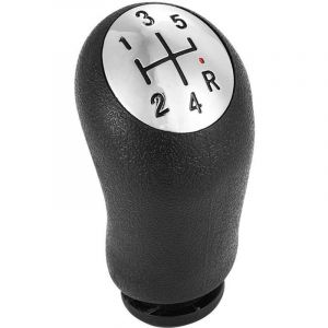 Pommeau de levier de vitesse manuel 5 vitesses pour Renault Clio III, Megane 2, Laguna 2, Clio 4 &ndash; Pommeau de levier de vitesse en cuir synth&eacute;tique