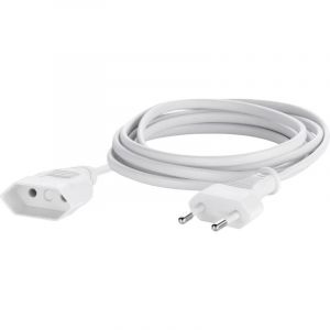 Sygonix - SY-5042680 alimentation Rallonge blanc 5.00 m H03VVH2-F 2X 0,75 mm²
