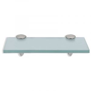Swanew - tagère murale Verre,Tablette en verre de salle de bain 30 x 10 cm 8 mm Givré