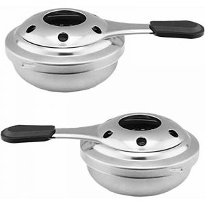 Lablanc - 2 pcs Réchaud à Alcool, Réchaud à alcool portable en acier inoxydable, brûleur d'alcool pour fondue, pour Le Camping en Plein Air Ou La