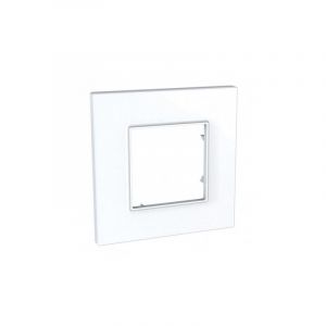 Schneider Electric - Plaque de finition 1 poste blanche polaire 2M pour appareillage mural altira Icone schneider ALB44810