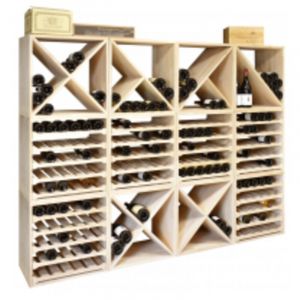 Outifrance &ndash; Casiers de rangement &agrave; bouteilles en lamell&eacute;-coll&eacute; 20mm &ndash; Dimensions 600 x 600 x 400 mm &ndash; Capacit&eacute; 24 &agrave; 36 bouteilles