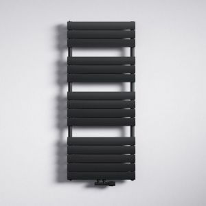 Mai & Mai Radiateur à Eau Chaude Mural Chauffage Central 140x60cm Sèche-Serviettes Gris Noir en Acier Inoxydable