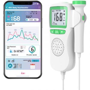 Aiperq - Moniteur de fr&eacute;quence cardiaque Doppler f&oelig;tal pour b&eacute;b&eacute; pour grossesse 50-240 bpm Plage de mesure 2.5 MHz D&eacute;tecteur de fr&eacute;quence cardiaque