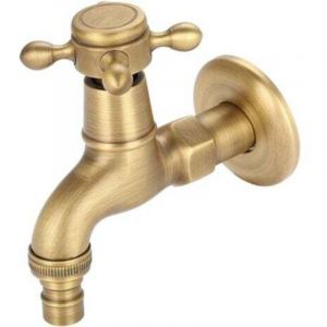 Robinet En Laiton Antique, Jardin D&eacute;coratif Garden M&eacute;langeur D'ext&eacute;rieur Machine &agrave; Laver Vintage Europ&eacute;en Vintage Unique Montage Mural