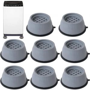 Lot de 8 patins pour machine &agrave; laver, tapis antid&eacute;rapant, antichoc et r&eacute;sistant &agrave; l'humidit&eacute;, patins en caoutchouc antichoc, compatibles avec les