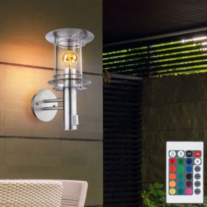 Applique murale en acier inoxydable d&eacute;tecteur de mouvement &eacute;clairage ext&eacute;rieur lanterne murale applique &eacute;clairage de fa&ccedil;ade avec d&eacute;tecteur de