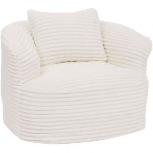 [JAMAIS UTILIS&Eacute;] Fauteuil HHG-663, fauteuil lounge, fauteuil relax, fauteuil rembourr&eacute;, fauteuil cocktail, tissu/textile velours c&ocirc;tel&eacute; (370 g/m&sup2;),