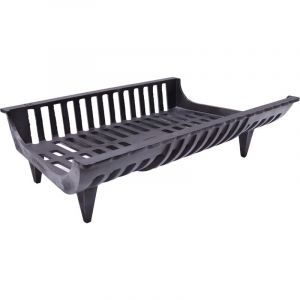 Fonderia Bongiovanni - po&ecirc;le &agrave; bois porte-bois aile brasero en fonte pour chemin&eacute;e : mod&egrave;le B01