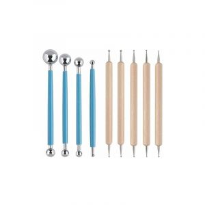 9 Piece Outils de stylet a bille de pointage pour Mandala Rock Peinture, artisanat d'argile de Poterie, Art de Gaufrage