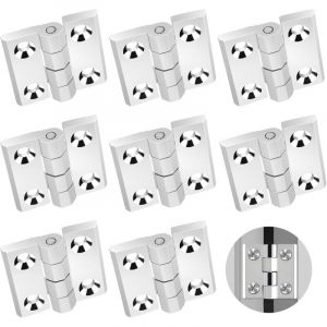 8 Pi&egrave;ces Charniere Porte Lourde pour Charges Lourdes, Alliage de zinc De Portes ,Charniere Porte Argent&eacute;es Paumelles De Porte, Gond Porte pour Portes