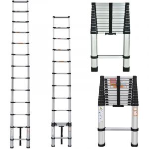 Échelle pliante en aluminium 5M Échelle de toit télescopique et pliable Échelle de toit antidérapante