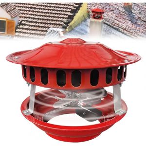 Extracteur de Fum&eacute;e 100W, Ventilateur de Chemin&eacute;e 12-21cm Extracteur de Fum&eacute;es avec 7 Pales Ventilateur de Chemin&eacute;e &agrave; Double T&ecirc;te Silencieux