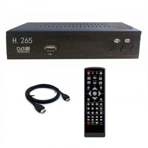 DVB T2 HEVC 265 Tuner TV Num&eacute;rique DVB-T2 1080P D&eacute;codeur HD USB R&eacute;cepteur Terrestre Prise UE