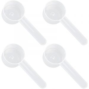 4 Cuill&egrave;res Gradu&eacute;es Transparentes. Cuill&egrave;re Doseuse en Plastique pour 10 g De Poudre Solide Ou 20 ML De Liquide,Cuillere Doseuse Cafe Cuillere