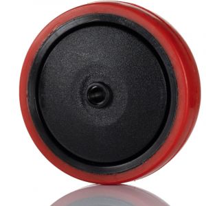 Rs Pro - Roue de chariot , Polyuréthane Orange 125mm x 30mm, alésage 10mm, longueur 49mm, Roulement à bille, Capacité de 150kg ( Prix pour 1 )