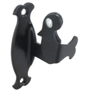 Support de poign&eacute;e gamme Romantique avec s&eacute;curit&eacute; &ndash; 2 points de fixation &ndash; Pour espagnolette de volet battant &ndash; Noir &ndash; Design traditionnel