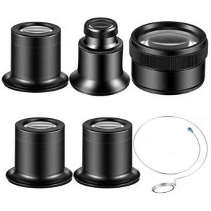 Loupe Monoculaire Portable 5X 10X 15X 20X 30X pour Bijoutier Horloger et Travail de Pr&eacute;cision