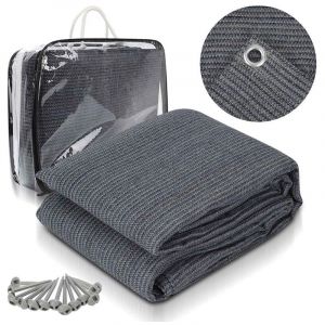Auvent tapis étanche camping tapis tente sol extérieur tente bâche pique-nique couverture caravane - Gris - 200x200cm - Swanew