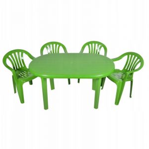 Chaise de jardin en plastique vert citron Zircon
