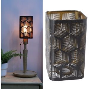 Abat-jour en Fer Moderne D&eacute;coratif Creux en M&eacute;tal Couvercle D'abat-jour pour E27 E26 Ampoule Chambre Lampe de Table Abat-jour Couvercle D'abat-jour