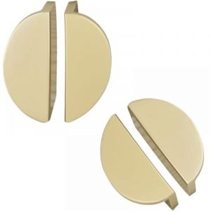 4 Pi&egrave;ces Bouton de Meuble Dor&eacute; Poign&eacute;e de Tiroir Demi-Lune Poign&eacute;es de Tiroir Dor&eacute;es Bross&eacute;es Poign&eacute;es de Cuisine de Metall Poign&eacute;es de Meubles de