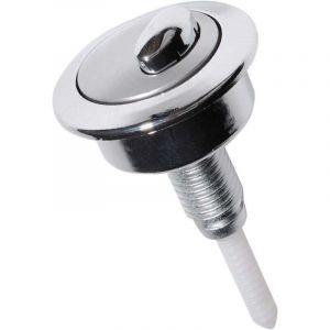 Bouton poussoir double pour chasse d'eau WC Bouton poussoir de r&eacute;servoir de toilette &agrave; double chasse Chrom&eacute; CF1003CP Compatible avec Siamp Twyford