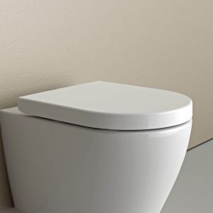 Abattant wc plastique Lunette wc, Cuvette toilette fermeture en douceur - Blanc - 42,5x36,3x4,9cm - U1009 - Bernstein