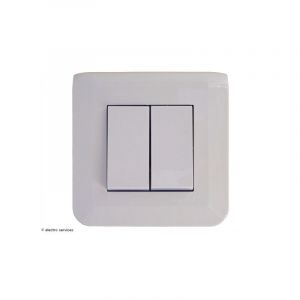 Double interrupteur ou Va-et-vient Mosaic Legrand Blanc complet Griffes: Sans griffes