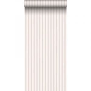 Sanders&sanders - papier peint &agrave; rayures vieux rose et blanc