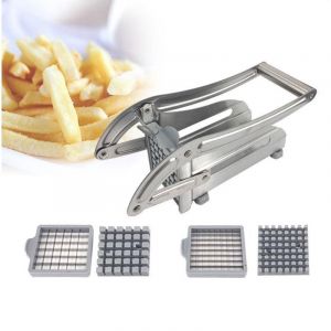 Coupe Frite Professionnel,Coupe Frite avec des 2 Lames Technologie Antidérapante, Coupe-Légumes, Accessoires pour Friteuse, Coupe Frites Manuel