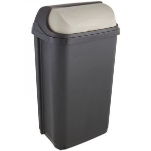 Keeeper - Poubelle avec couvercle coulissant, 50 l, Rasmus, Gris Graphite