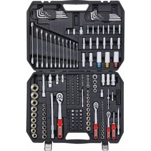 Coffret de douilles 1/4' 3/8' 1/2' - 198 pi&egrave;ces - DRAKKAR TOOLS - 67702