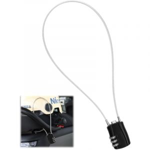 Cadenas &agrave; combinaison 3 chiffres pour v&eacute;lo, c&acirc;ble de 50 cm, id&eacute;al pour une utilisation ext&eacute;rieure, trottinette, v&eacute;lo, skis, cha&icirc;ne, couvercle de