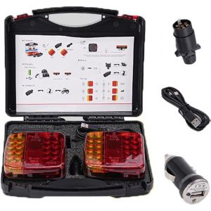 Kit De Feux Arri&egrave;re De Remorque Magn&eacute;tique Sans Fil 12v/24v Approuv&eacute; Ece,&Eacute;clairage Remorque Wireless &Eacute;tanche,Kit &Eacute;clairage Arri&egrave;re Feu Led Pour