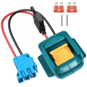 Adaptateur Power Wheel pour Batterie 18 V avec Connecteur de Faisceau Câbles et Fusible 12 Peg-Perego