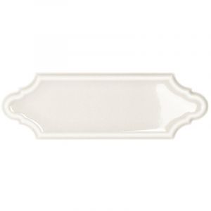 Carrelage mural faience effet classique KNIGHTSBRIDGE Navette 15x5cm Snow - Brillant / Poli - bo&icirc;te de 0.60 m2