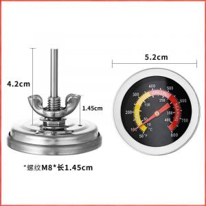6CM Thermom&egrave;tre, Fumeur de Barbecue Jauge de temp&eacute;rature,thermostat pour Weber Kettle, Smoker, Kamado, Charbroil, Pit Boss ceramic BBQ, Uniflame et