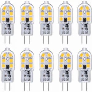 Vtizikl Ampoule G4 LED 12V 2W Blanc Froid 6000K, 200LM, &Eacute;quivalent Halog&egrave;ne G4 Bi-pin 10W 20W, LED Lampe G4 12V AC/DC pour Camping Car/Hotte Cuisine,