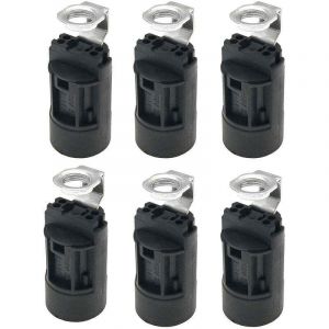 6pcs E14 Bougie Ampoule Titulaire Base de Lampe en Plastique Support de Douille de Lampe pour Fabrication de Lampes Lustre Restauration Lampe Projet