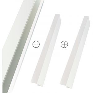 Kit de nez de cloison en alu 15/10&egrave;me pour encadrement de porte - 78mm - RAL9010 - ALUHOME