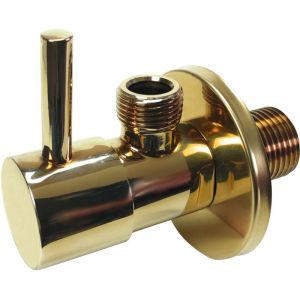 Tycner - Laiton Or 1/2' x 3/8' Eau Tuyau Soupape Coupure Robinet Levier Long