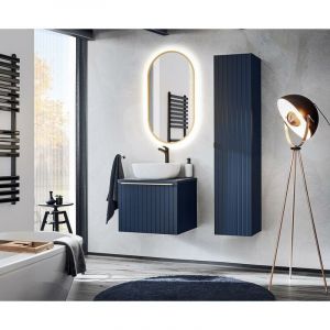 Otitec - Colonne de salle de bain - Bleu indigo- L35-H160-P33 - klaus - Bleu indigo