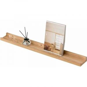 &Eacute;tag&egrave;re Murale, 90cm &Eacute;tag&egrave;re Flottante en Bois de ch&ecirc;ne Massif, Rustique Etagere Bois pour Salon, Cuisine, Chambre, Salle de Bain