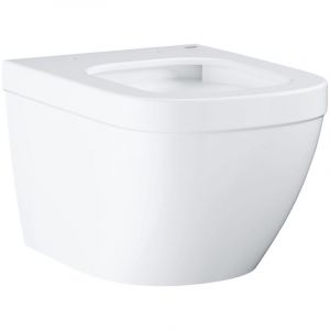 Grohe &ndash; Cuvette WC suspendue compacte rimless &ndash; Porcelaine vitrifi&eacute;e blanche &ndash; Technologie Triple Vortex &ndash; &Eacute;vacuation horizontale 490x374mm